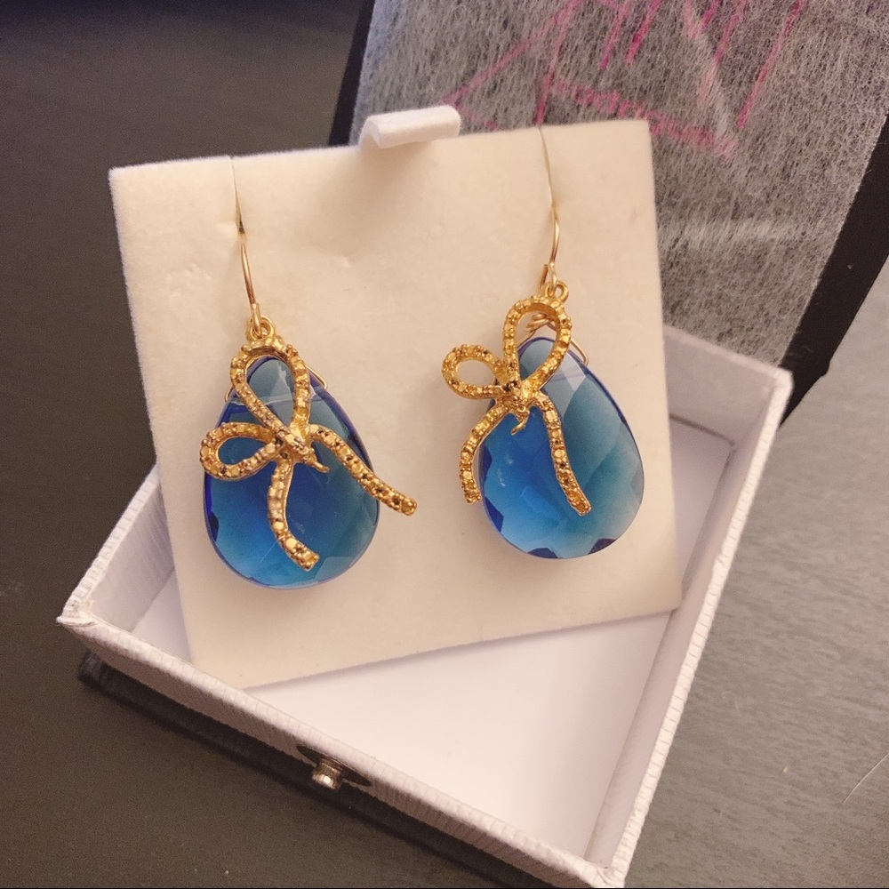24k gold plated drop earrings